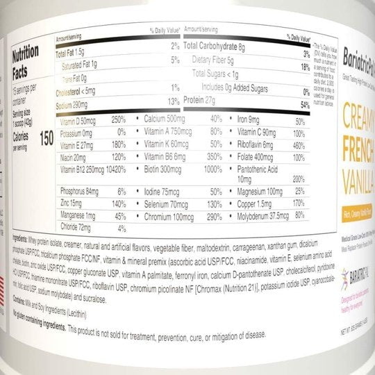 Protein ONE™ Complete Meal Replacement with Multivitamin, Calcium & Iron by BariatricPal - Creamy French Vanilla (15 Serving Tub)