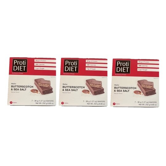 Proti Diet 10g Protein Wafer Bars - Butterscotch and Sea Salt