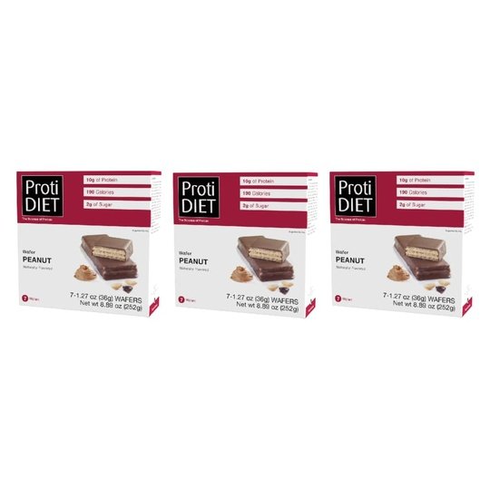 Proti Diet 10g Protein Wafer Bars - Peanut