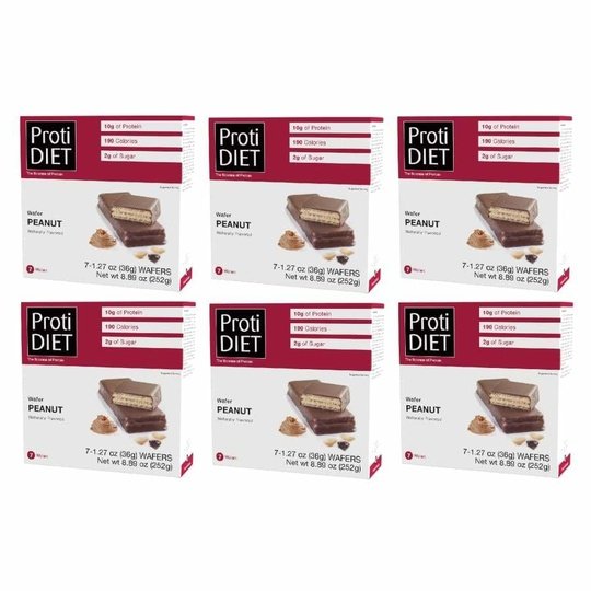 Proti Diet 10g Protein Wafer Bars - Peanut