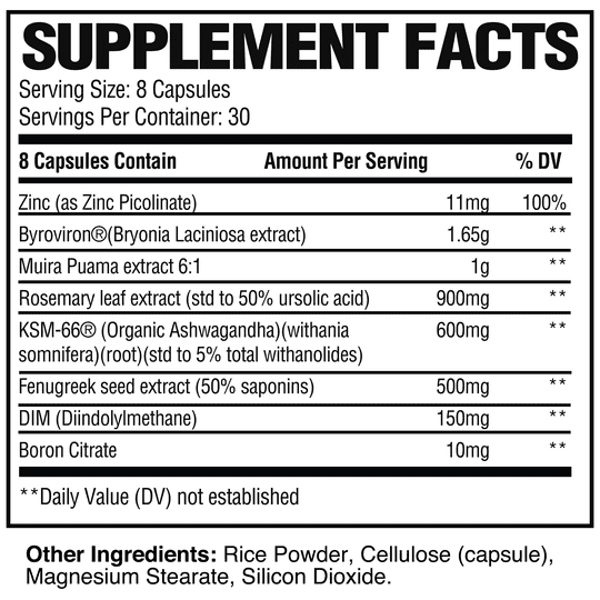 Raw Nutrition Raw Test (240 Caps)