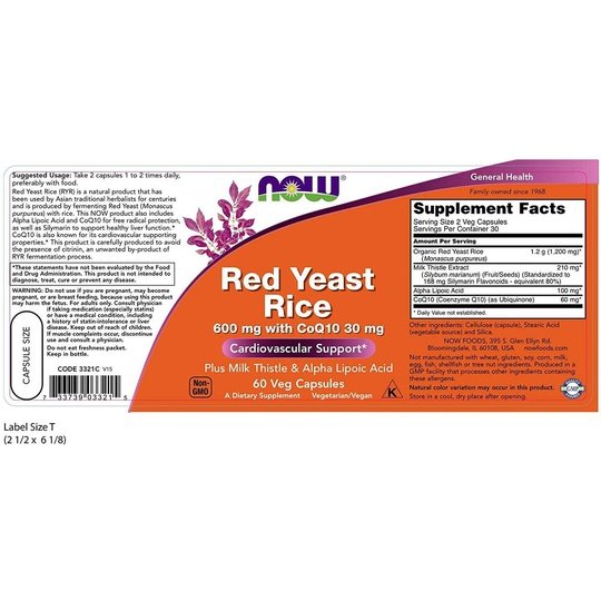 Now Red Yeast Rice With CoQ10