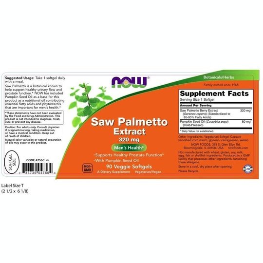 Now Saw Palmetto Extract 320 MG