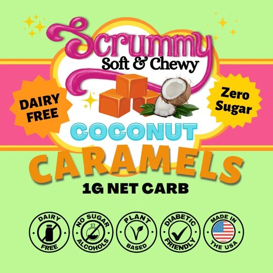 Scrummy Soft & Chewy Caramels by The Scrummy Sweets Co. - Coconut Caramels