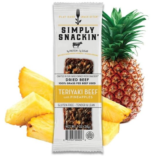 Simply Snackin' Beef Protein Snack - Teriyaki Beef with Pineapples