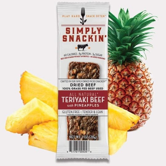 Simply Snackin' Beef Protein Snack - Teriyaki Beef with Pineapples