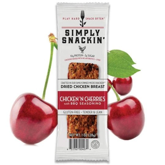 Simply Snackin' Chicken Protein Snack - Chicken' N Cherries with BBQ