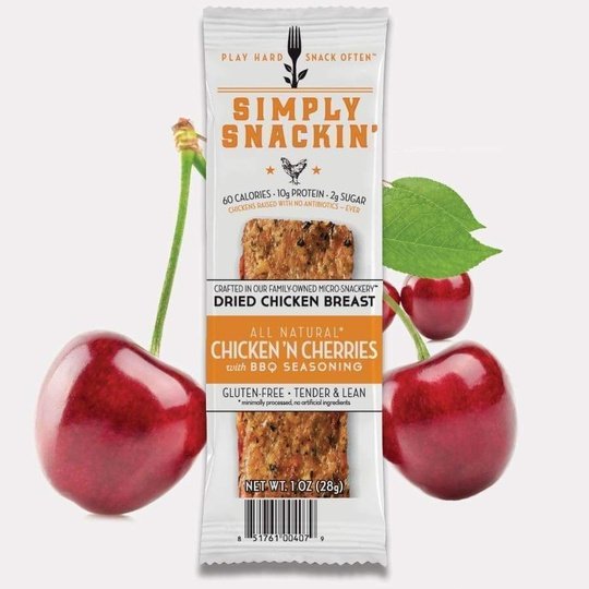 Simply Snackin' Chicken Protein Snack - Chicken' N Cherries with BBQ