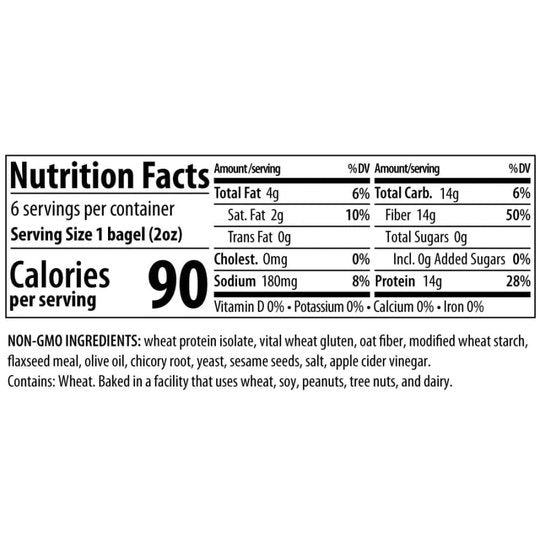 ThinSlim Foods Zero Carb Protein Bagels - Sesame