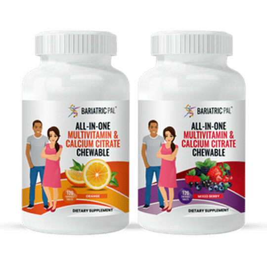 BariatricPal "ALL-IN-ONE" Chewable Multivitamin with Calcium Citrate & Iron - Variety Pack (NEW!)